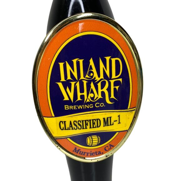 Inland Wharf Brewing Co. Classified ML-1 Murrieta, Ca Beer Tap Handle - Picture 3 of 8